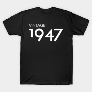 Vintage 1947 Gift 73rd Birthday Party T-Shirt